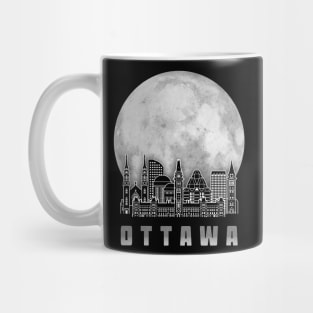 Ottawa Canada Skyline Full Moon Mug